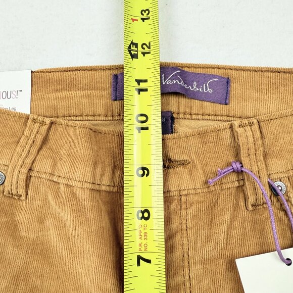 Gloria Vanderbilt Womens Amanda Slim Stretch Cider Spice Corduroy Pants Sz 4 NWT - Picture 9 of 11